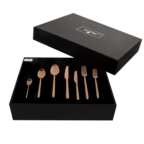 Jumbo 9400 Titanyum Bronz 84 Parça 12 Kişilik Çatal Kaşık Bıçak Seti