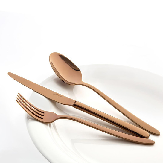 Jumbo 9400 Titanyum Bronz 84 Parça 12 Kişilik Çatal Kaşık Bıçak Seti