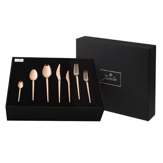 Jumbo 5700 Cius 84 Parça 12 Kişilik Titanyum Çatal Kaşık Bıçak Takımı Bronz