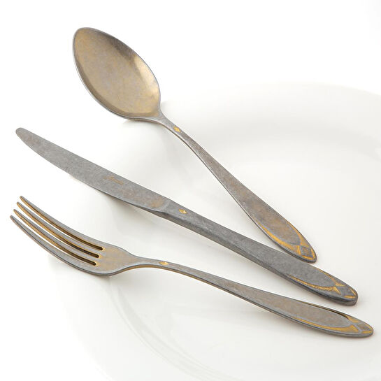 Jumbo Morfeu Antika Gold 12 Kişilik 84 Parça Çatal Kaşık Bıçak Takımı