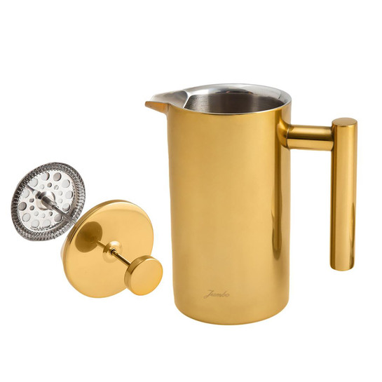 Jumbo Venti X Double Wall Çelik French Press Titanyum 800 ml