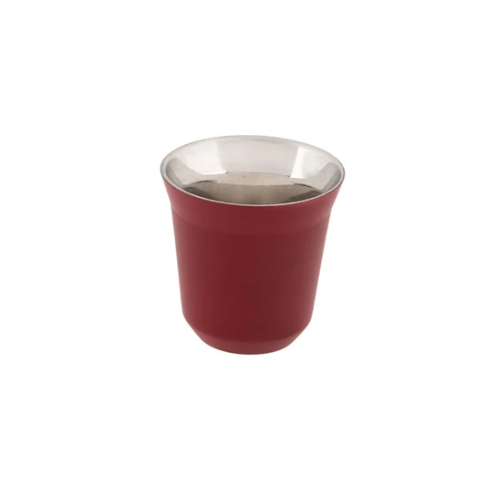 Jumbo Glory 7 Double Wall 2'li Termo Çelik Fincan 80 ml - Kırmızı