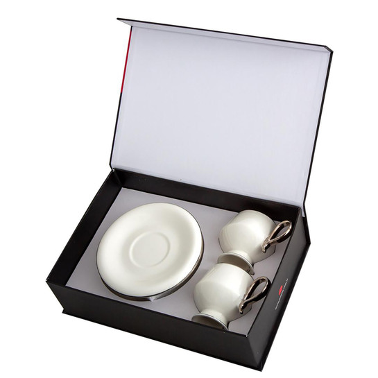 Jumbo Lio Platin 2 Kişilik Kahve Fincan Takımı