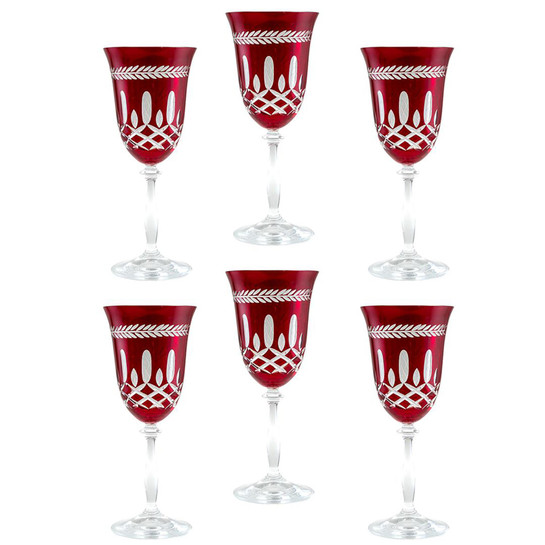 Jumbo Double Face 6 Parça Kadeh Seti Kırmızı