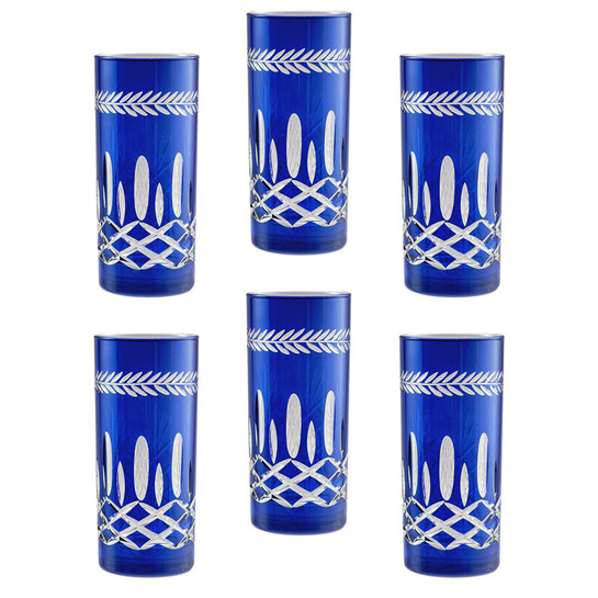 Jumbo Double Face 6 Parça Meşrubat Bardağı Mavi