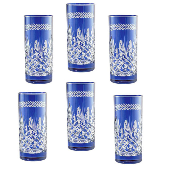Jumbo Double Face 6 Parça Meşrubat Bardağı Mavi
