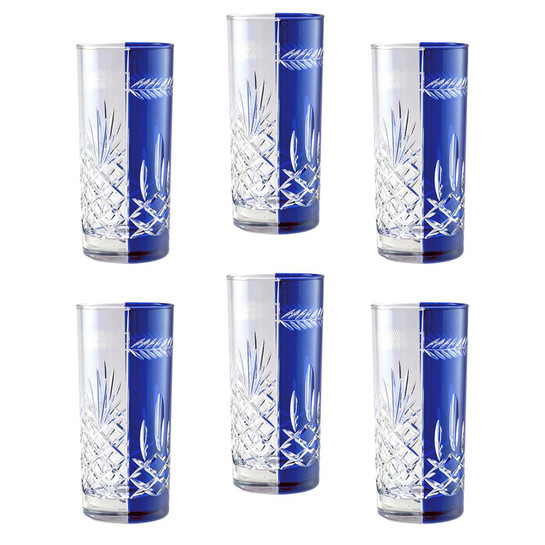 Jumbo Double Face 6 Parça Meşrubat Bardağı Mavi