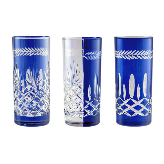 Jumbo Double Face 6 Parça Meşrubat Bardağı Mavi