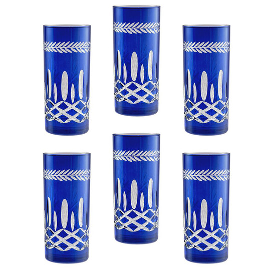 Jumbo Double Face 6 Parça Meşrubat Bardağı Mavi