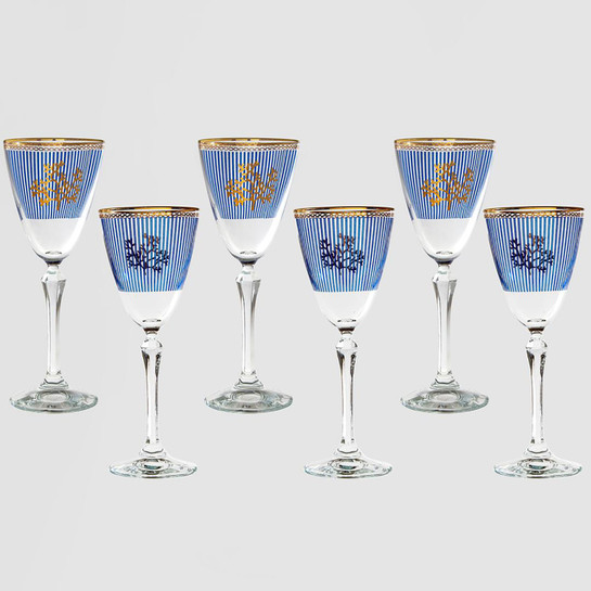 Jumbo Blue Marin 6 Parça Kadeh Takımı