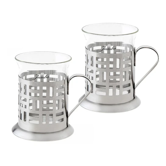 Jumbo Glory Steel French Pressli 4 lü Set