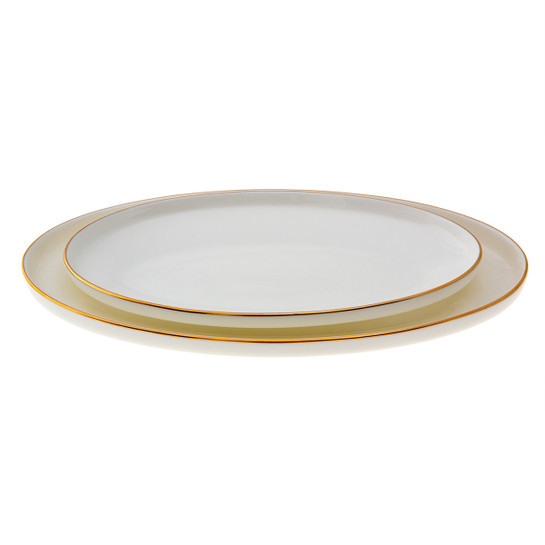 Jumbo Cloud Porselen 56 Parça 12 Kişilik Yemek Takımı Gold