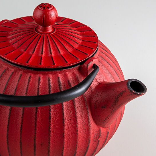 Jumbo Dublin Kırmızı Döküm Demlik 1,2 Lt