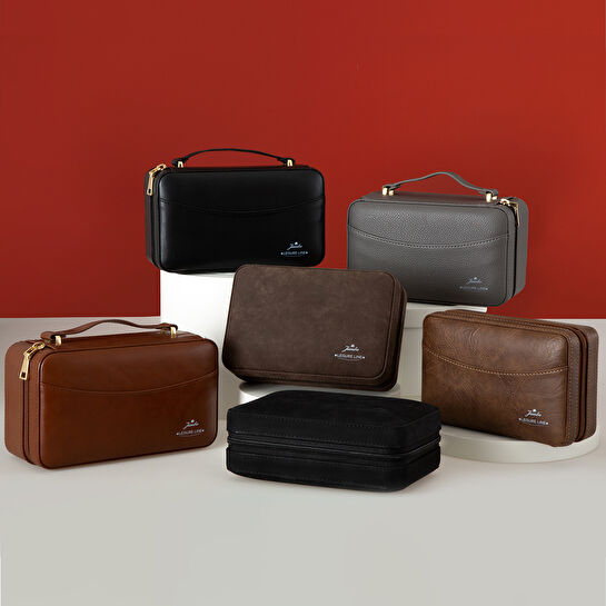 Jumbo Çakmak Kesicili Taba Puro Taşıma Çantası M