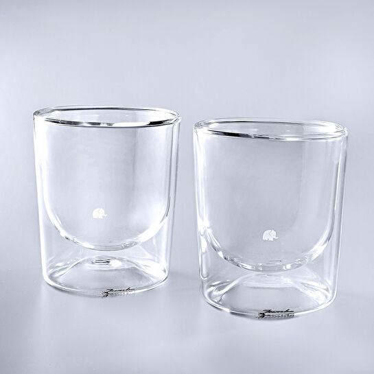 Jumbo Dublin Döküm Demlik Siyah + 2'li Double Wall Bardak 280 ml