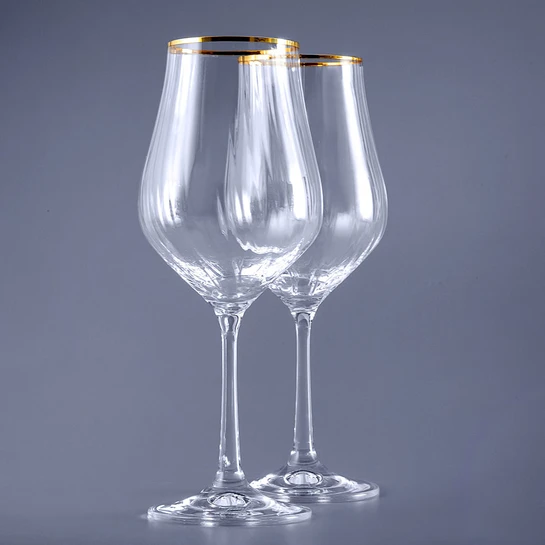 Jumbo Tulıpa Gold Kadeh 6'lı 350 Ml Ayaklı