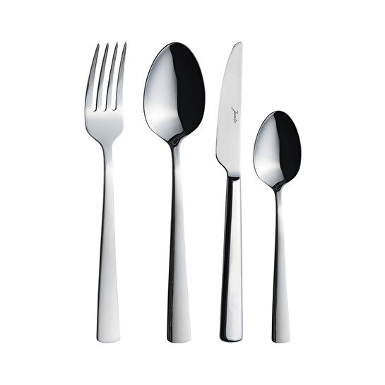 Jumbo Rutil 24 Parça 6 Kişilik Tatlı Çatal Kaşık Bıçak Takımı