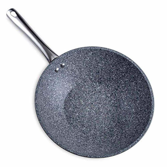 Jumbo Darci Black İndüksiyon Tabanlı Wok Tava 28 cm