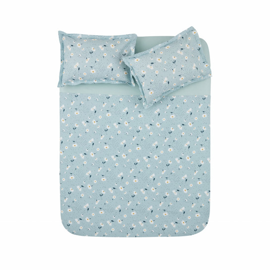 Karaca Home Daisy %100 Pamuk Tek Kişilik Nevresim Takımı Mint 