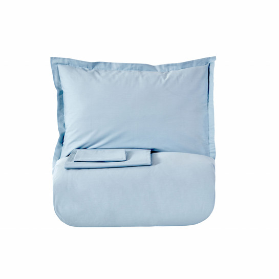 Karaca Home %100 Pamuk Cool Touch Basic Kıng Kisilik Nevresim Takımı Mavi