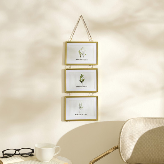 Karaca Home Magic 3'lü Yatay Fotoğraf Çerçevesi Gold