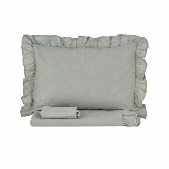 Karaca Home White Collection Tyra %100 Pamuk Çift Kişilik Yatak Örtüsü Adaçayı