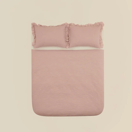 Karaca Home White Collection Tyra %100 Pamuk Çift Kişilik Yatak Örtüsü Pudra