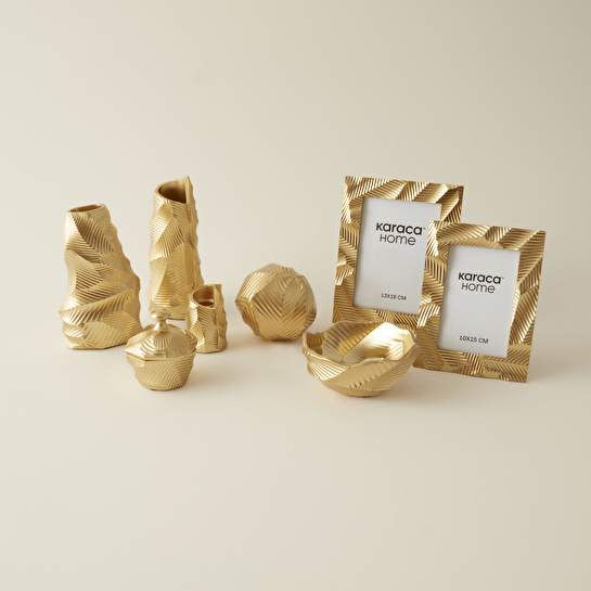 KARACA HOME LANA VAZO GOLD 9,5X6,3X22,5CM