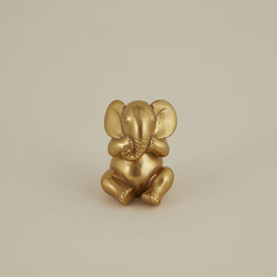 KARACA HOME ELEPHANT BİBLO GOLD 9X9X12CM