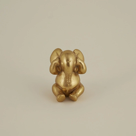KARACA HOME ELEPHANT BİBLO GOLD 9X9X12CM