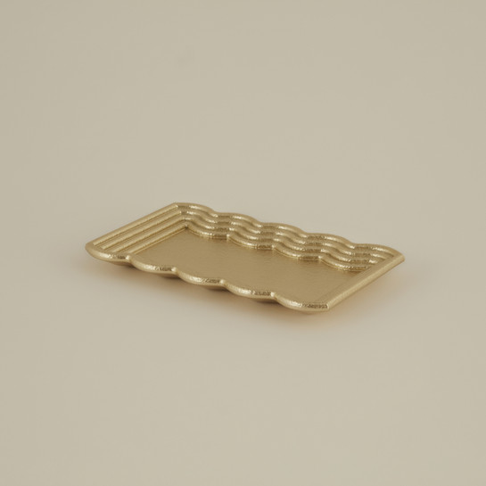 Karaca Home Vendi Dekoraif Tabak Gold 24X15 Cm