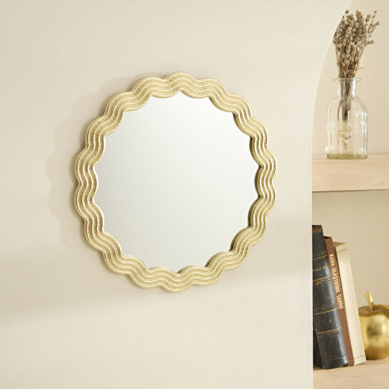 Karaca Home Vendi Duvar Aynası Gold 34x34 Cm