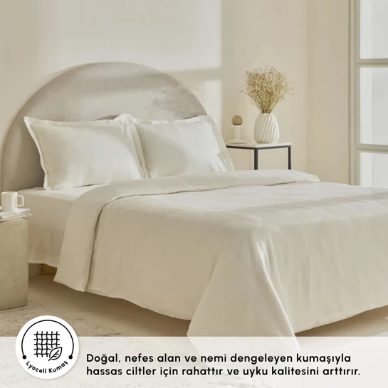 Karaca Home Alvin Çift Kişilik Nevresim Takımı Beyaz 