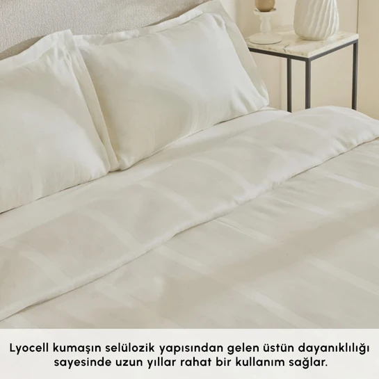 Karaca Home Alvin Çift Kişilik Nevresim Takımı Beyaz 