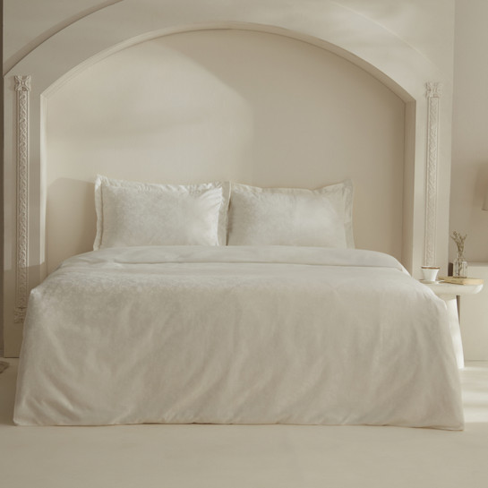 Karaca Home White Collection Venessa Çift Kişilik Nevresim Takımı Beyaz