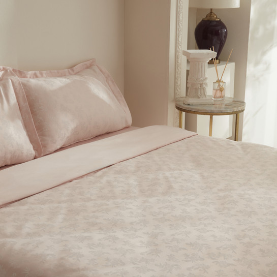 Karaca Home White Collection Viole Çift Kişilik Nevresim Takımı Pudra 