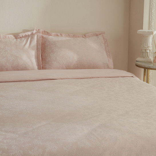 Karaca Home White Collection Viole Çift Kişilik Nevresim Takımı Pudra 