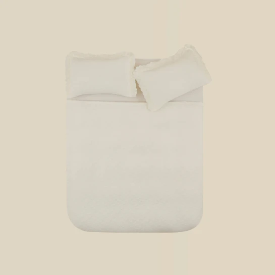 Karaca Home Arya Çift Kişilk Yatak Örtüsü Seti Offwhite