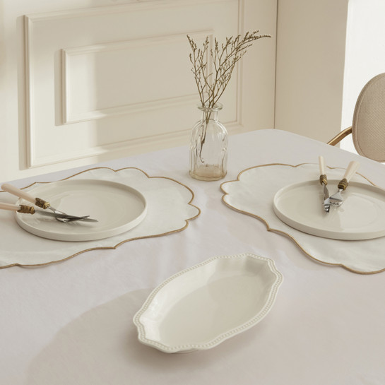 Karaca Home Pera Amerikan Servisi 6'lı Gold 32x48cm