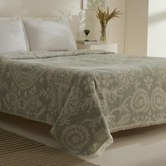 Karaca Home Avery Müslin Çift Kişilik Pike Takımı Mint