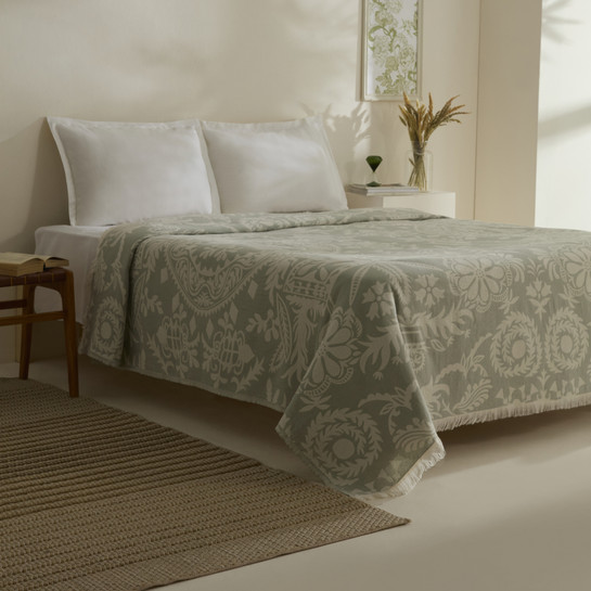Karaca Home Avery Müslin Çift Kişilik Pike Takımı Mint