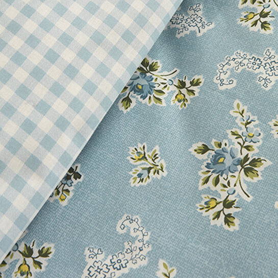 Karaca Home Carlo %100 Pamuk Tek Kişilik Nevresim Takımı Mavi