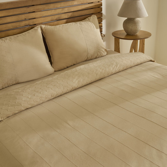 Karaca Home Carmine %100 Pamuk Nakışlı Çift Kişilik Nevresim Takımı Bej