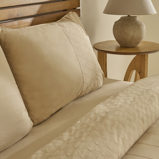 Karaca Home Carmine %100 Pamuk Nakışlı Çift Kişilik Nevresim Takımı Bej