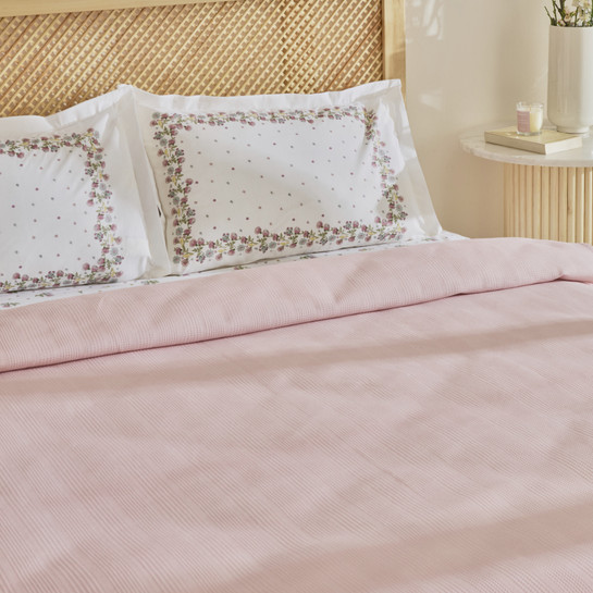 Karaca Home Roshell %100 Pamuk Çift Kişilik Pike Takımı Pudra
