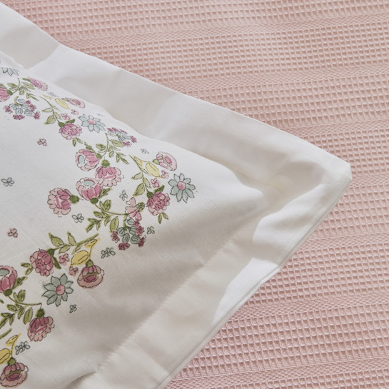Karaca Home Roshell %100 Pamuk Çift Kişilik Pike Takımı Pudra