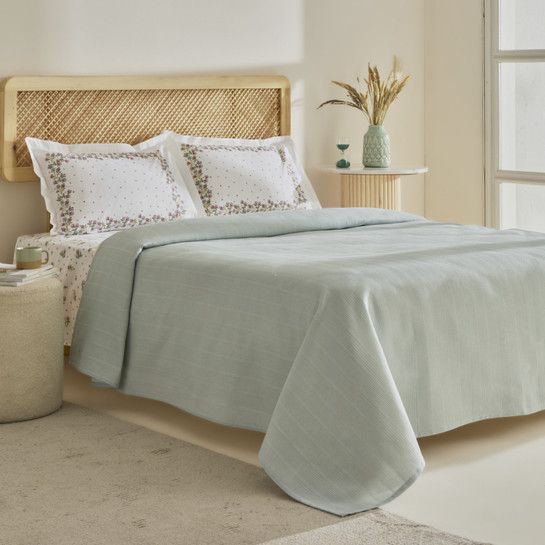 Karaca Home Roshell %100 Pamuk Çift Kişilik Pike Takımı Adaçayı