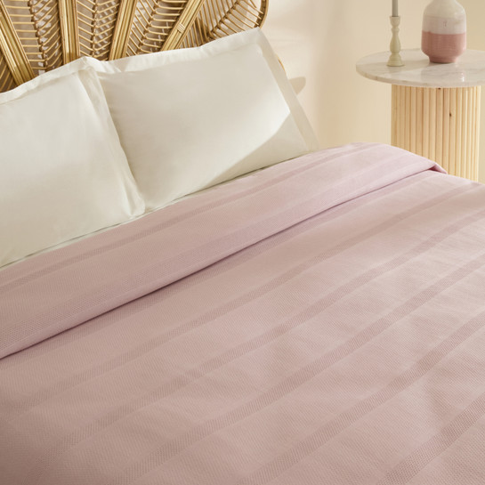 Karaca Home Rosy Tek Kişilik Tek Pike Pudra