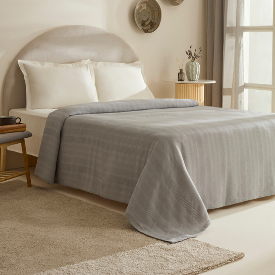 Karaca Home Layna Ecocell Çift Kişilik Tek Pike Gri
