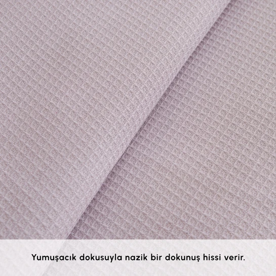 Karaca Home Noa Bambu Tek Kişilik Pike Takımı Açık Mürdüm